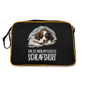 Chemise de nuit officielle Epagneul Breton pour chien - Sac Retro - noir/or - Dos