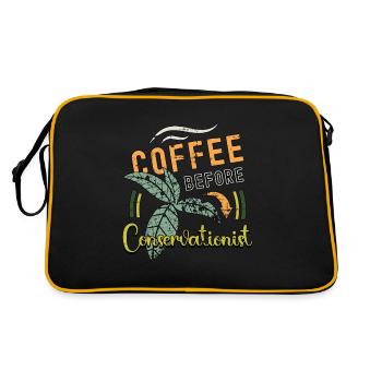 Écologiste Café Respectueux de l’environnement Amateur de café - Sac Retro - noir/or - Dos