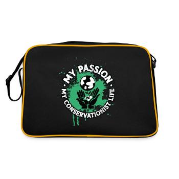 Écologiste Ma passion Mon environnementaliste - Sac Retro - noir/or - Dos