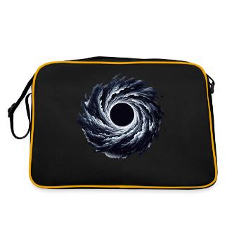 Astrophysics Enthusiast Cosmic Black Hole Artwork - Retro Bag - black/gold - Back