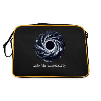 Astrophysics Enthusiast Into The Singularity - Retro Bag - black/gold - Back