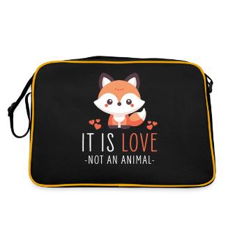 Design de renard kawaii pour les passionnés de la faune et le renard - Sac Retro - noir/or - Dos