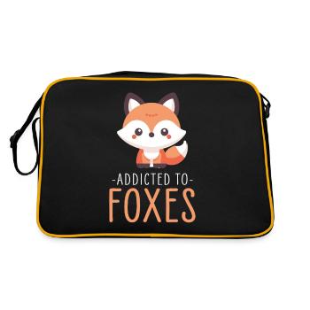 Charmant art de renard kawaii pour les amateurs d’animaux et - Sac Retro - noir/or - Dos