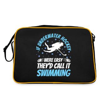 If underwater hockey were easy, you'd - Retro Bag - black/gold - Back