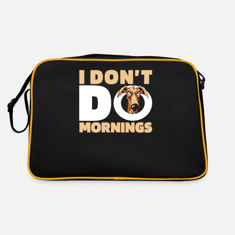 Greyhound Greyhound Drôle Je Ne Fais Pas De Matins Sac Retro