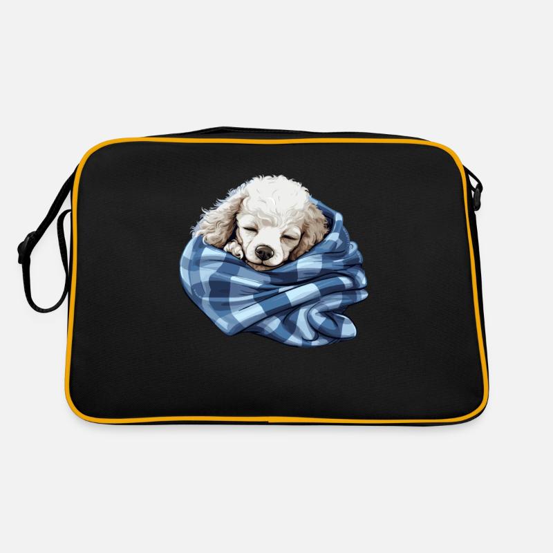 Mignon chien chiot caniche Sac Retro