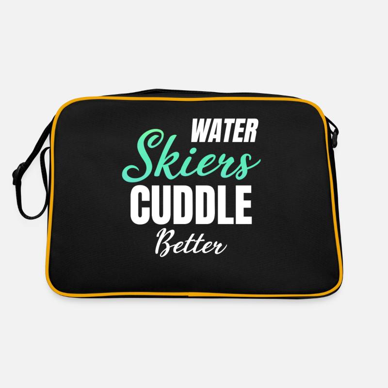 Wasserskifahrer Kuscheln Besser Mädchen Jetski Retro Tasche