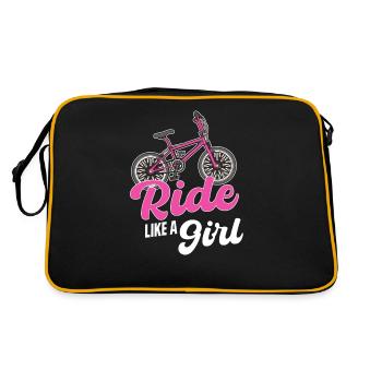 Roulez comme une fille Bmx course automobile triathlon - Sac Retro - noir/or - Dos