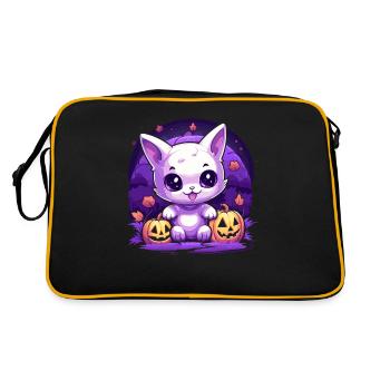 Costume d'Halloween pour chat Kawaii pour les - Sac Retro - noir/or - Dos
