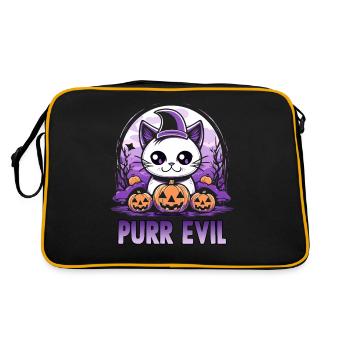 Décoration Halloween Chibi Chats Cadeau - Sac Retro - noir/or - Dos