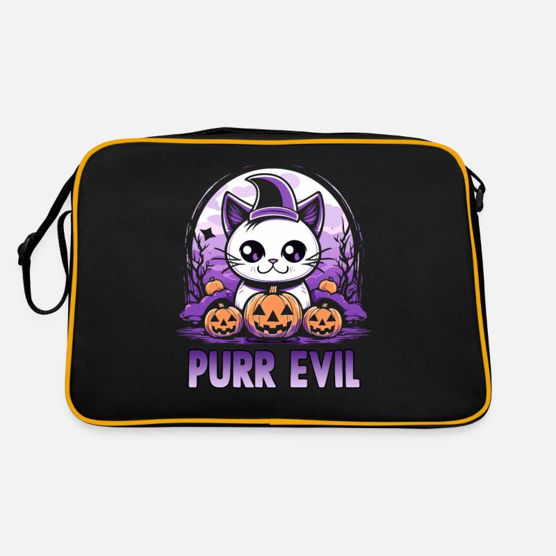 Décoration Halloween Chibi Chats Cadeau Sac Retro