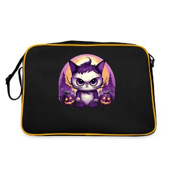 Halloween Chibi Cat Kawaii Halloween Costume Cats - Retro Bag - black/gold - Back