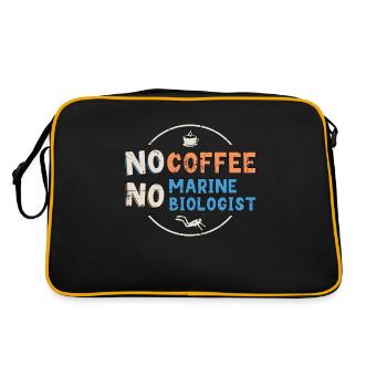 Marine Biologist No Coffee Ecologist Coffee Lover - Retro Bag - black/gold - Back