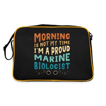 Marine Biologist Morning Is Not My Time Ecologist - Retro Bag - black/gold - Back