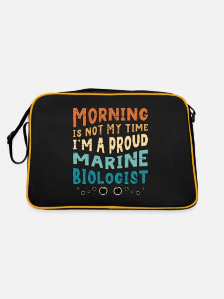 Marine Biologist Morning Is Not My Time Ecologist - Retro Bag - black/gold - Back