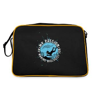 Biologiste marin Ma passion Ma vie marine - Sac Retro - noir/or - Dos