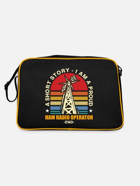 Ham Radio Operator A Short Story Radio Operator - Retro Bag - black/gold - Back