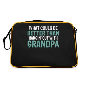 Grandpa Gifts - Retro Tasche - Schwarz/Gold - Hinten