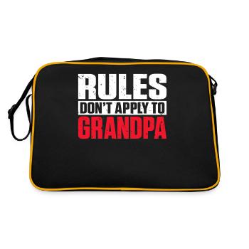 Grandpa Gifts - Retro Tasche - Schwarz/Gold - Hinten