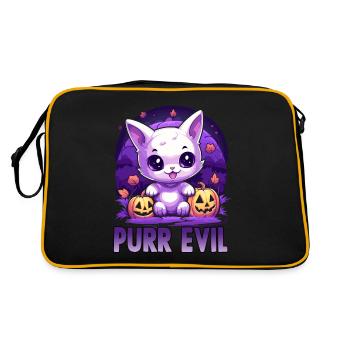 Chats Kawaii Costume d'Halloween Costume de chat - Sac Retro - noir/or - Dos