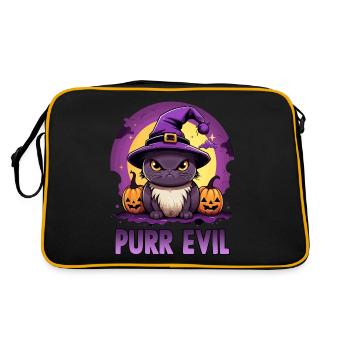 Halloween Costume de chat Bonbons ou farces Fête - Sac Retro - noir/or - Dos
