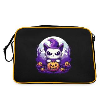 Halloween Costume de chat mignon Fête d'Halloween - Sac Retro - noir/or - Dos