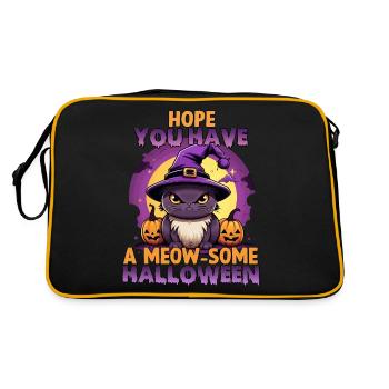 Costume de chat d'Halloween pour cadeau - Sac Retro - noir/or - Dos