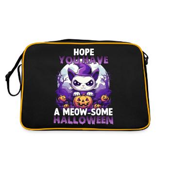 Costume de chat d'Halloween pour cadeau - Sac Retro - noir/or - Dos