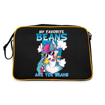 My favorite beans are toe beans I Furry Fandom - Retro Bag - black/gold - Back