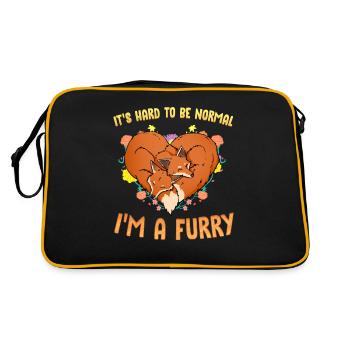 It's hard to be normal I'm a Furry I Cosplay - Retro Bag - black/gold - Back