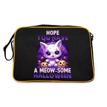 Kawaii Stuff Costume chat d'Halloween cadeau - Sac Retro - noir/or - Dos