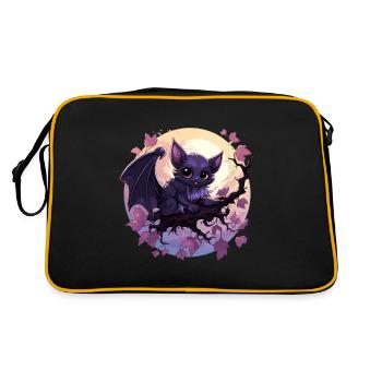 Halloween Chibi Gargoyle Costume Bat Halloween - Retro Bag - black/gold - Back