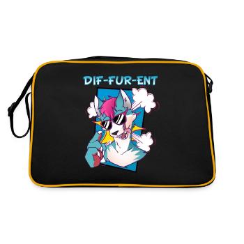 Dif-Fur-Ent I Furry Fandom I Furries Cosplay - Sac Retro - noir/or - Dos