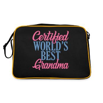 Grandma Gifts - Retro Tasche - Schwarz/Gold - Hinten