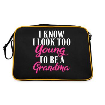 Grandma Gifts - Retro Tasche - Schwarz/Gold - Hinten