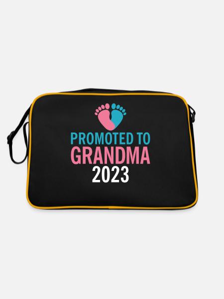Grandma Gifts - Retro Tasche - Schwarz/Gold - Hinten