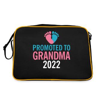 Grandma Gifts - Retro Tasche - Schwarz/Gold - Hinten