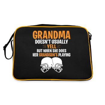 Grandma Gifts - Retro Tasche - Schwarz/Gold - Hinten