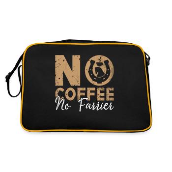 Maréchal-ferrant Pas de café Pas de métallurgie Amateur de café - Sac Retro - noir/or - Dos