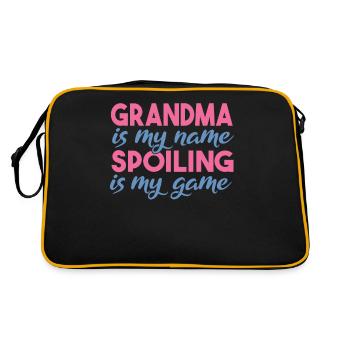 Grandma Gifts - Retro Tasche - Schwarz/Gold - Hinten
