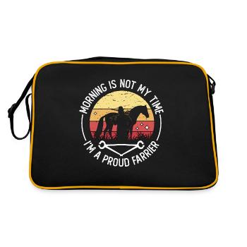 Farrier Morning Is Not My Time I'm A Metalsmith - Retro Bag - black/gold - Back
