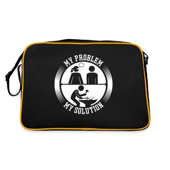 Forgeron Mon problème Ma solution Pictogramme Papa - Sac Retro - noir/or - Dos