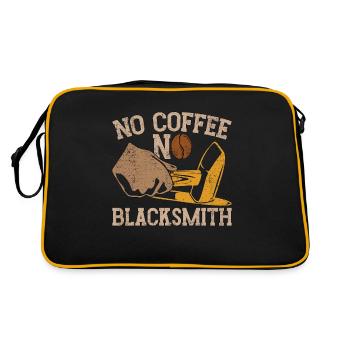Blacksmithing No Coffee No Farrier Coffee Lover - Retro Bag - black/gold - Back
