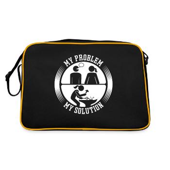 Forgeron Mon problème Ma mère de pictogramme Forger - Sac Retro - noir/or - Dos