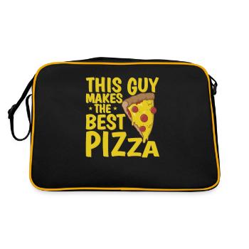 This Guy makes the Best Pizza - Retro Bag - black/gold - Back