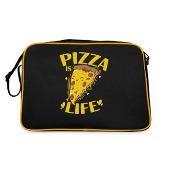 Pizza is Life Italian - Retro Bag - black/gold - Back