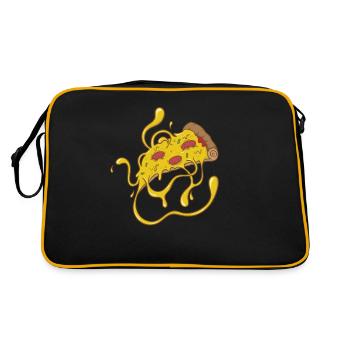 Pizza with cheese Italian - Retro Bag - black/gold - Back