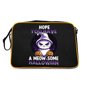 Costume de chat d'Halloween pour cadeau - Sac Retro - noir/or - Dos