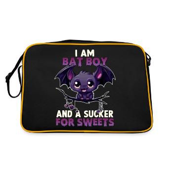 Bat Boy Costume d'Halloween Chauve-souris Cosplay - Sac Retro - noir/or - Dos