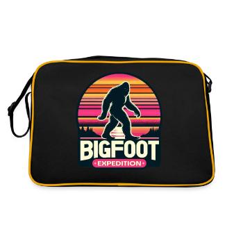 Bigfoot Expedition Hiking | Sasquatch Hunter - Retro Bag - black/gold - Back